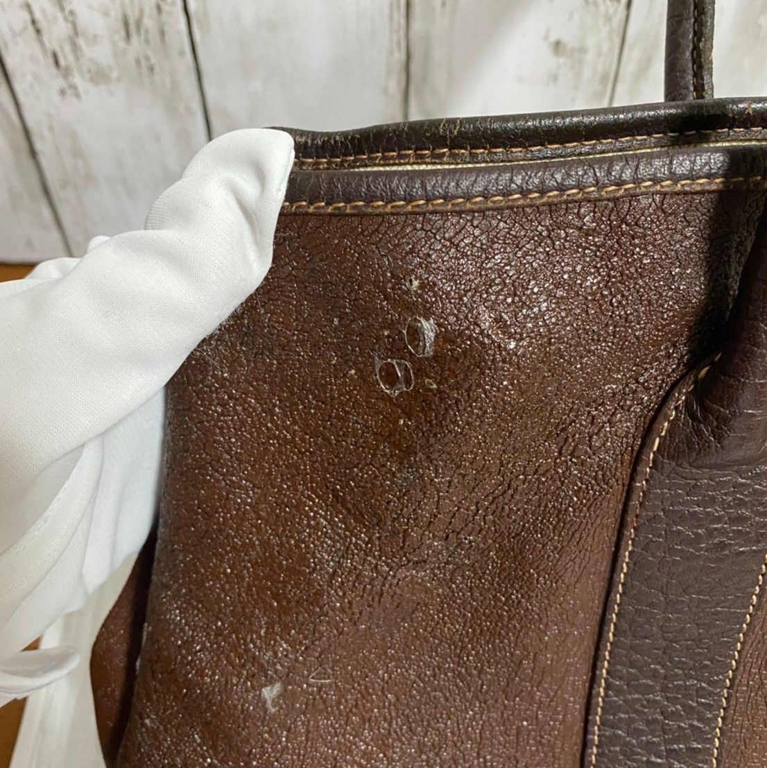HERMES エルメス ガーデンパーティPM アマゾニア ダークブラウン