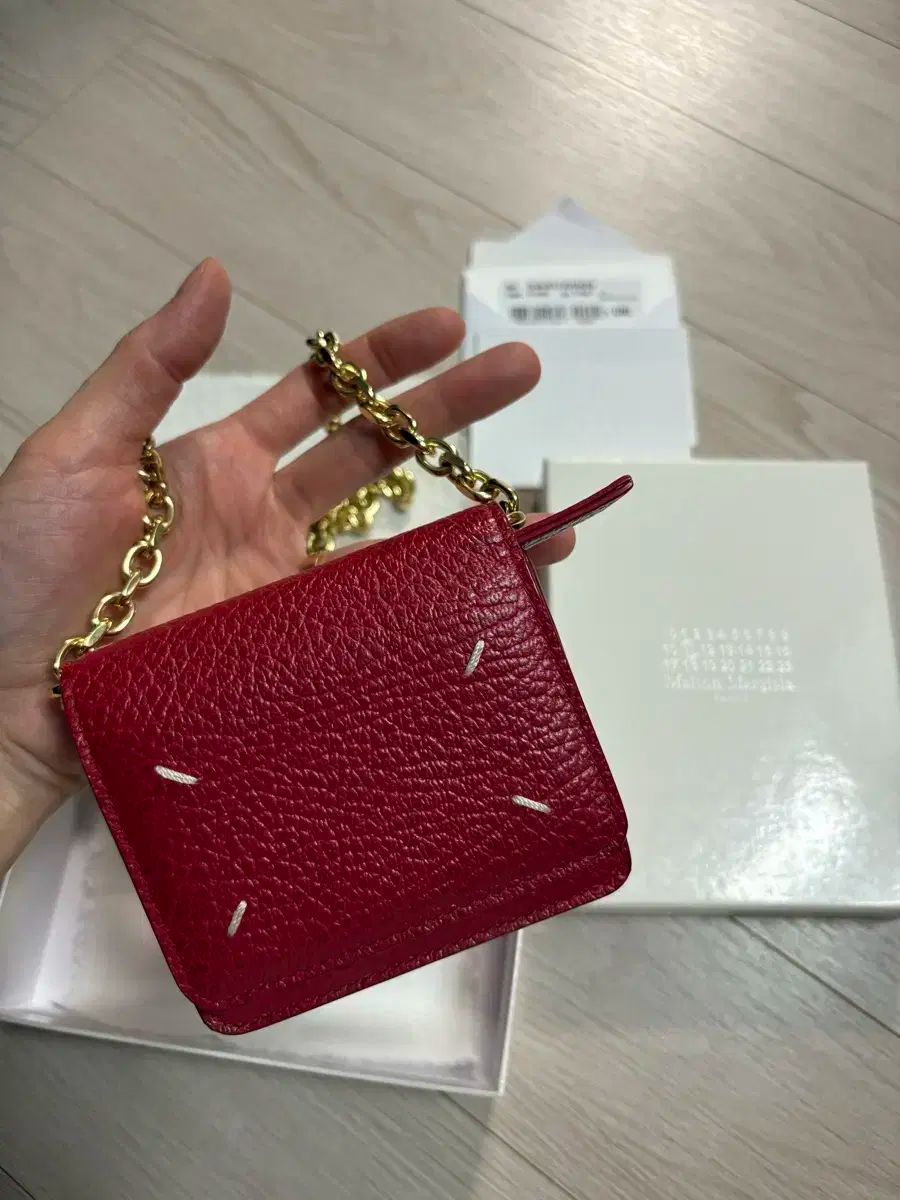 Maison Margiela メゾン マルジェラ チェーン 財布 ミニバッグ 赤 ほぼ