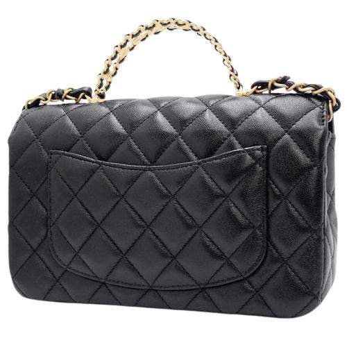 CHANEL(シャネル) マトラッセ ココマーク チェーンショルダーバッグ ショルダーバッグ 2WAY ハンドバッグ トップハンドル ラムスキン  ブラック黒 ゴールド金具 レディース 40803001622【中古】【アラモード】