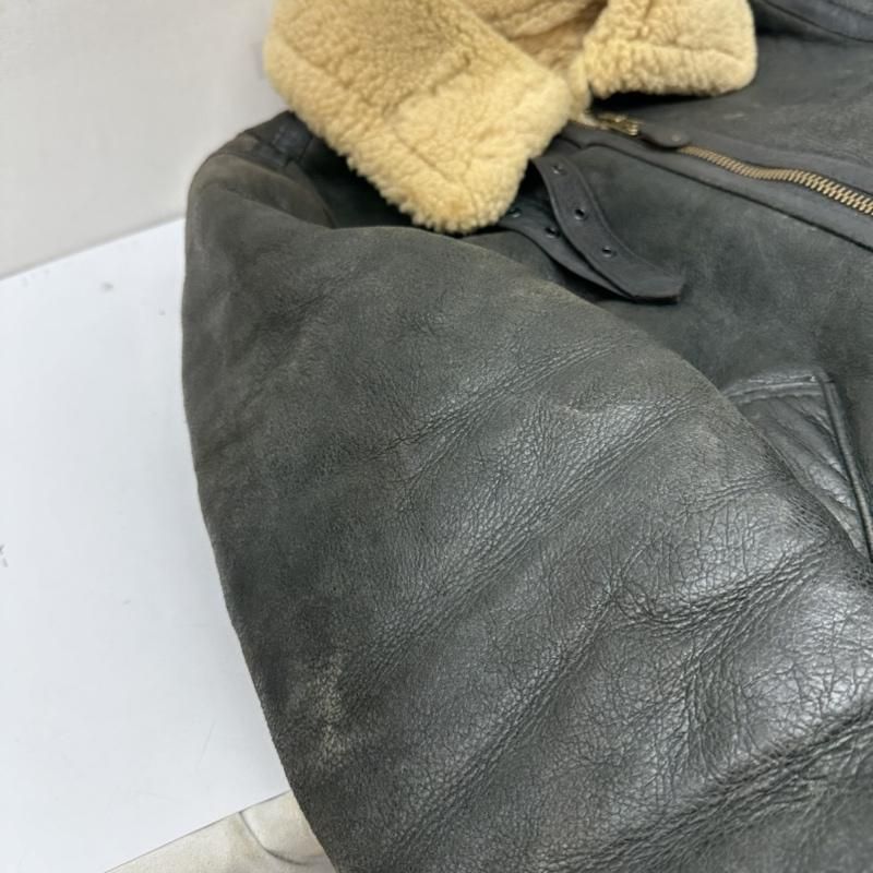 【L】ショット ボアジャケット ムートンジャケット 80s ヴィンテージ USA schott ショット ジャケット、上着 フライトジャケット 80s USA