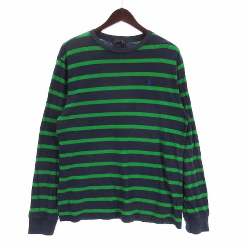 Ralph Lauren ラルフ 長袖 刺繍ロゴ 紺緑 XXL 1138 0d80b3a8a1a91aef5230bd8e4e7d0e