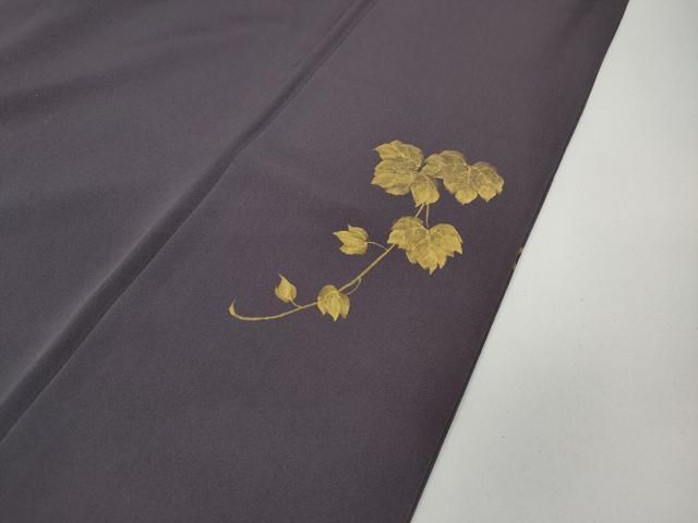 平和屋着物○訪問着 作家物 手描き 竹屋町刺繍 流水蔦の葉