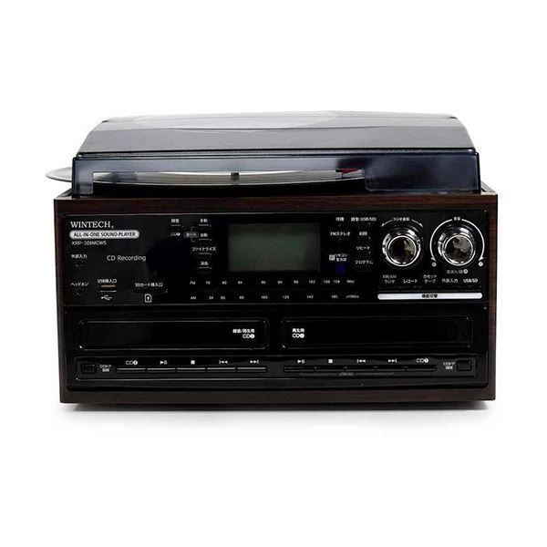 WINTECH スピーカー搭載ダブルCD 書込対応 マルチオーディオプレーヤー KRP-309MCWS