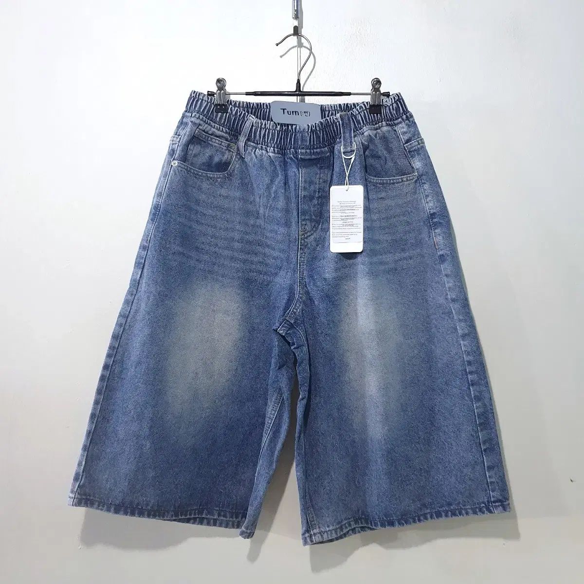 SS (新規) ウォッシュド ゴム デニム バミューダ パンツ 3color