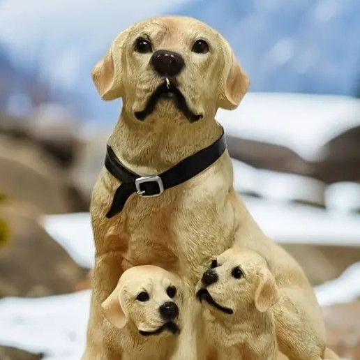 置物 犬 フィギュア 樹脂 オブジェ ラブラドールレトリバー 子犬