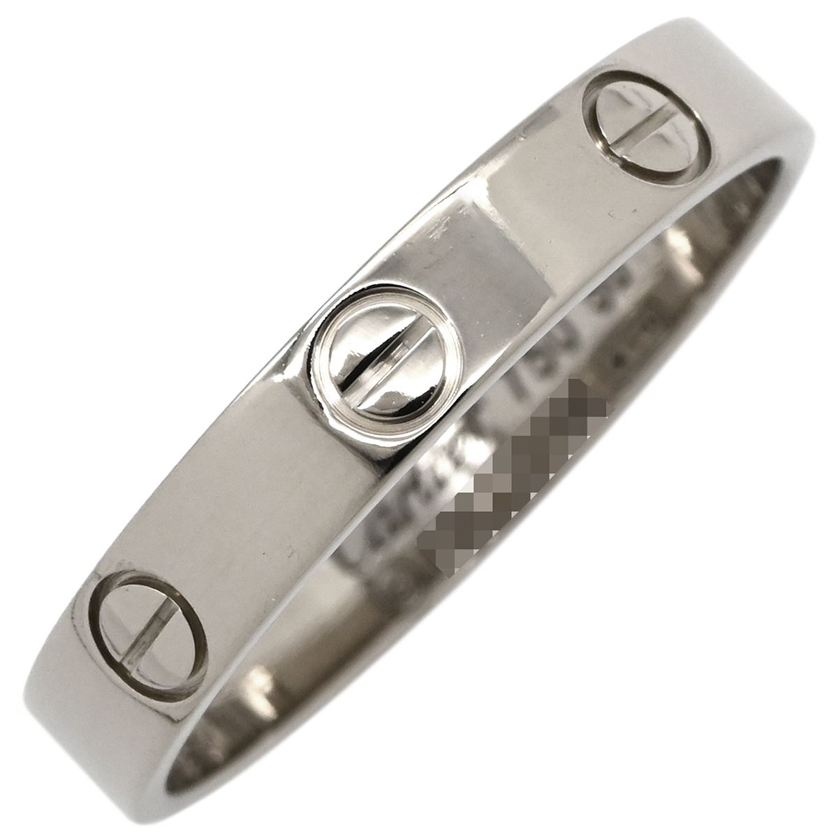 カルティエ Cartier リング 指輪 ミニラブリング K18WG ホワイトゴールド 56 JP16 LOVE Ring 750 15.5号 B4085100