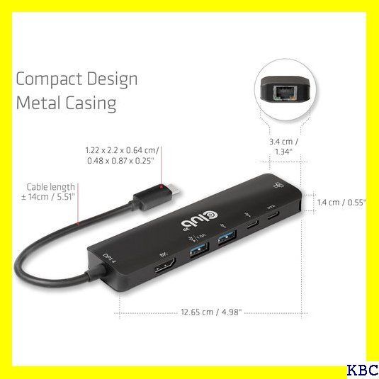 ☆人気商品 Club 3D USB Gen1 Type C 6-i / US C PD3.0 100W CSV-1596 ...