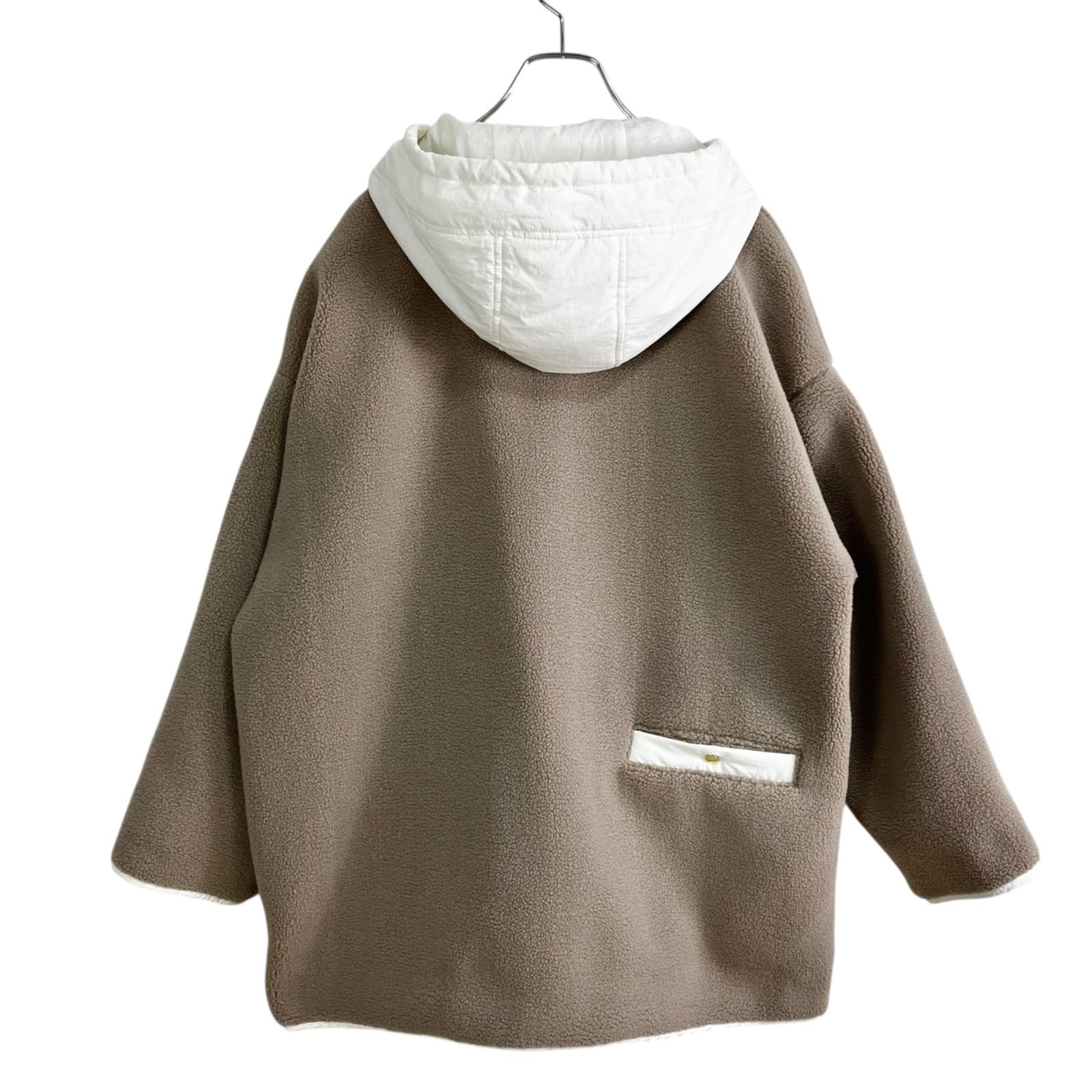 RIVE DROITE フードボアコート F ベージュ リヴドロワ RDZ1032308A0004