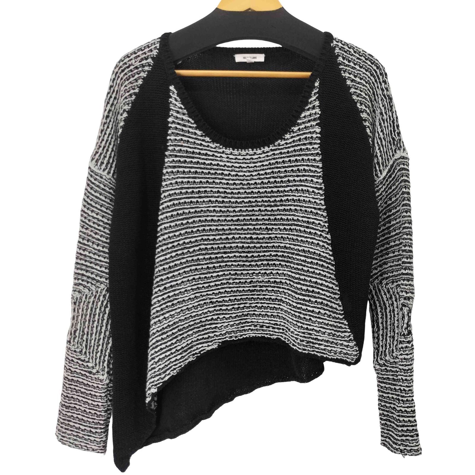 美品✨HELMUT LANG ニット 変形 アシンメトリー 黒 S 0400022353412_BLACK?wid=600&
