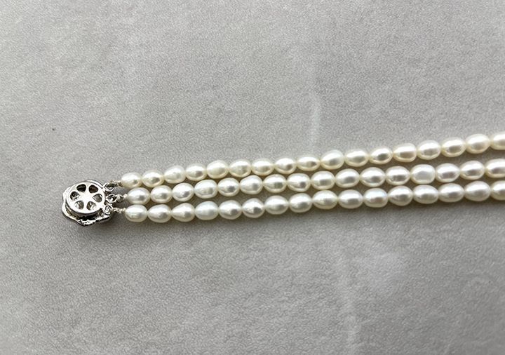 淡水パール ３連チョーカー