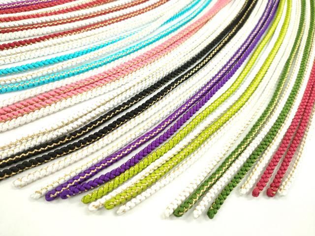 平和屋着物○和装小物 振袖用飾り組み帯締め10本セット 金糸 切り