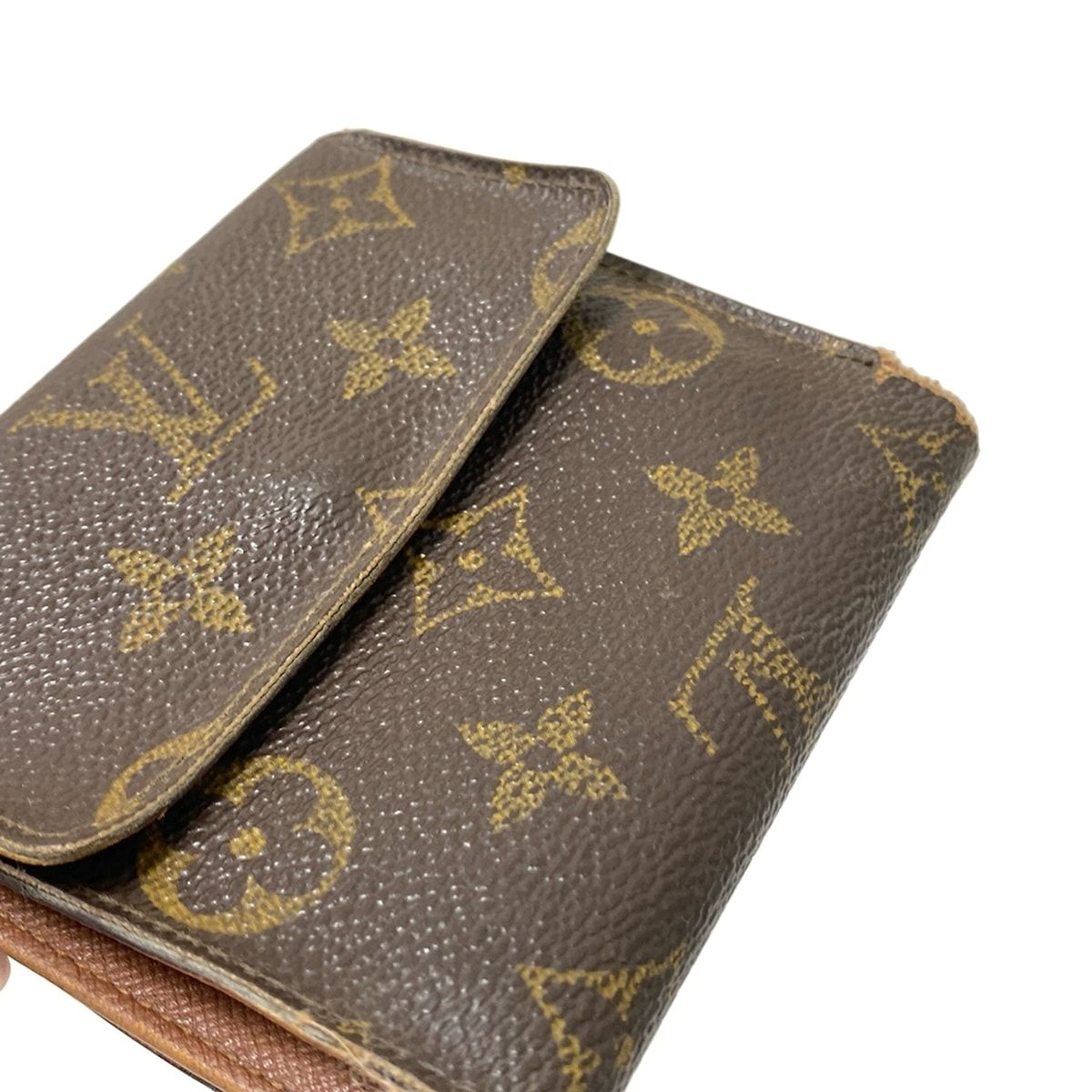 Louis Vuitton 三つ折り財布 ブラウン モノグラム M61652 ルイヴィトン ポルトモネ ビエ カルトクレディ 折り財布 M61652 W