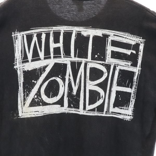 【中古】 ホワイトゾンビ 90s USA製 FREAKAZOID HEAVEN DOUBLE 両面プリント 半袖 Tシャツ L 黒 white  zombie 1995年 ヴィンテージ メンズ 【210624】 メール便可