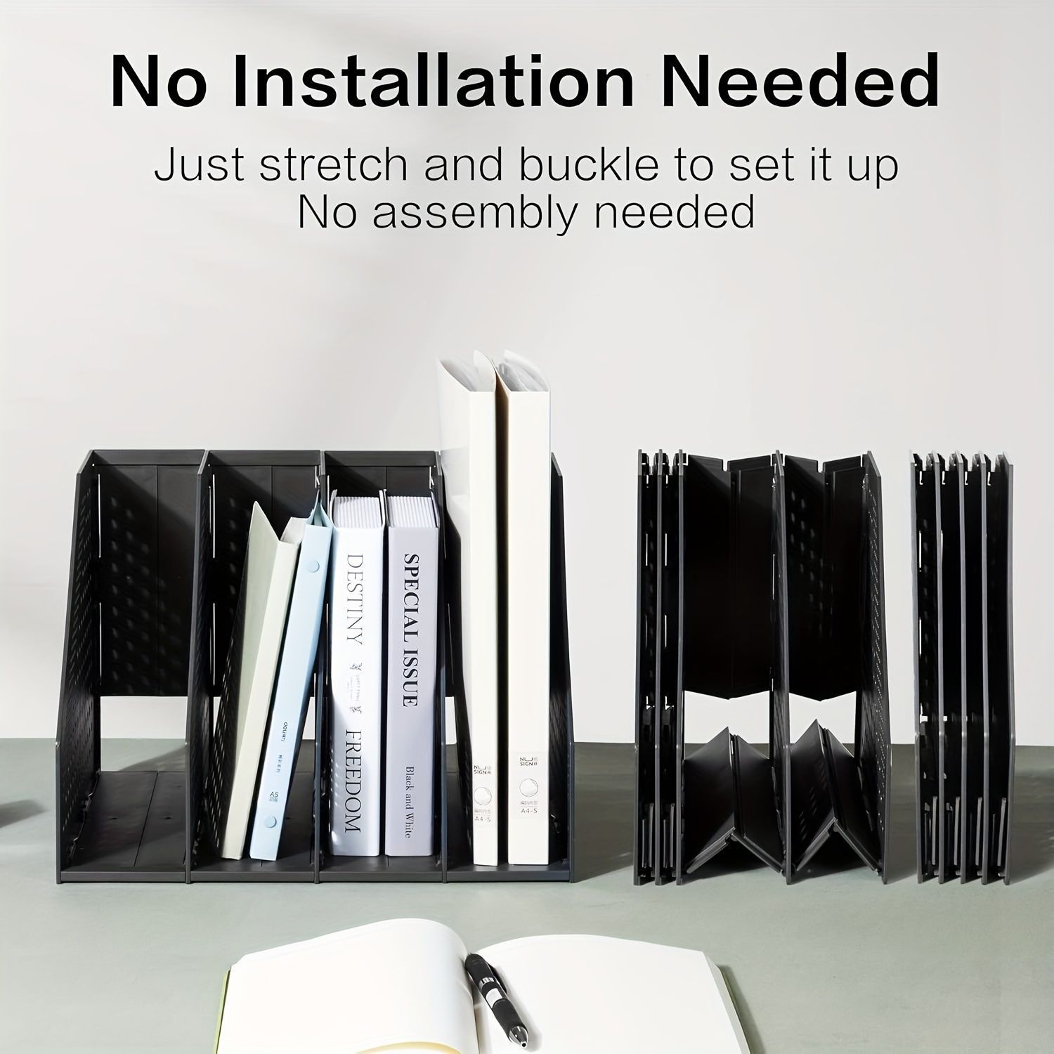 Nuslne テーブル下吊り下げマガジンとドキュメントオーガナイザー