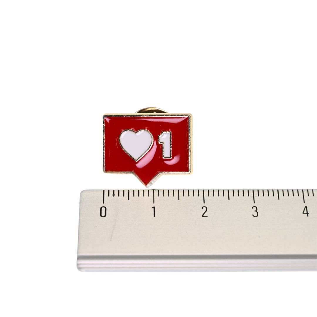 ピンバッジ ハート +1 いいね 高評価 吹き出し おしゃれ ユニーク 合金