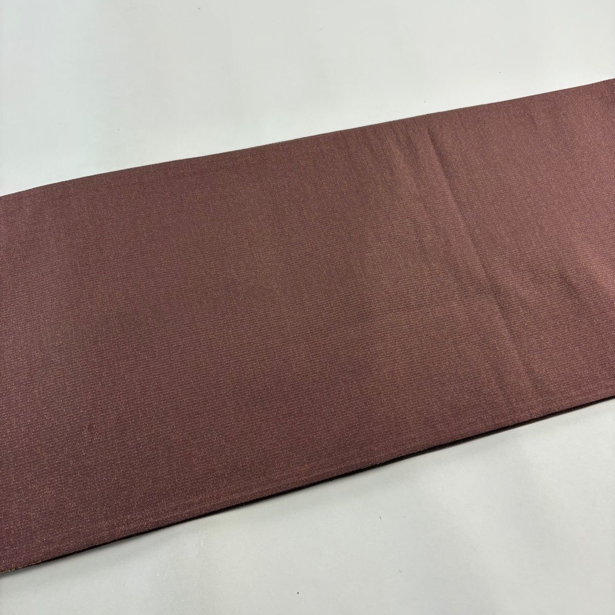 袋帯 美品 秀品 段縞 幾何学模様 金糸 箔 茶緑色 全通 正絹