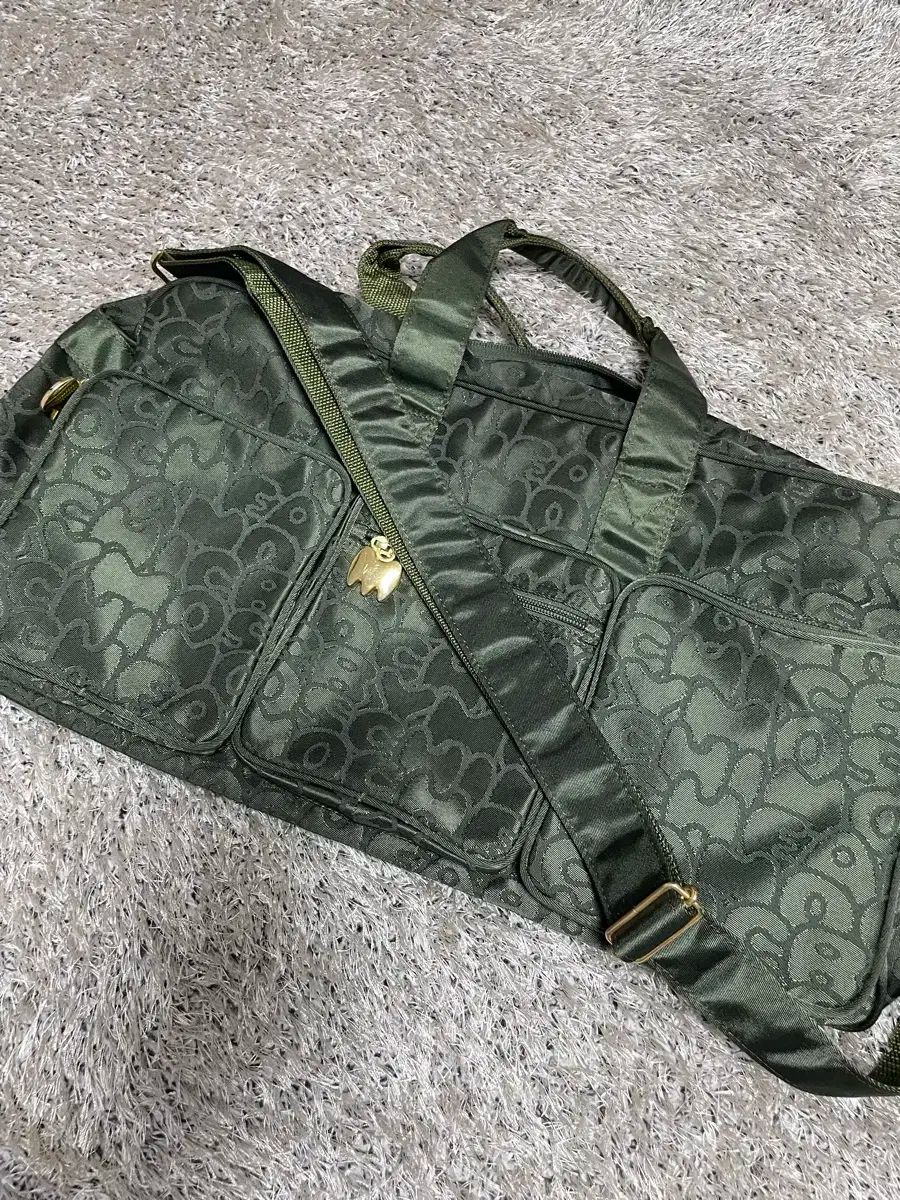 Moschino モスキーノ グリーンパターン ボストン クロスバッグ