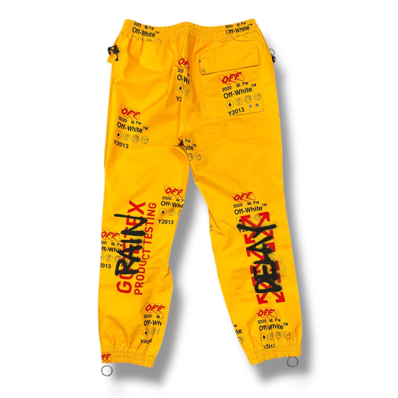 正規 OFF-WHITE Industrial Gore-tex Track Trousers In G ゴアテックストラックパンツ ナイロンパンツ イージーパンツ オフホワイト M 942 4