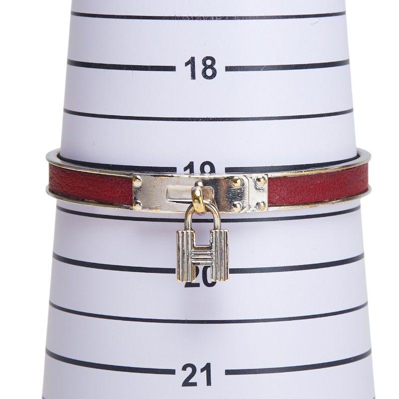 HERMÈS オープンバングル シルバー レッド HERMES バングル シルバー レッド HERMÈS オープンバングル