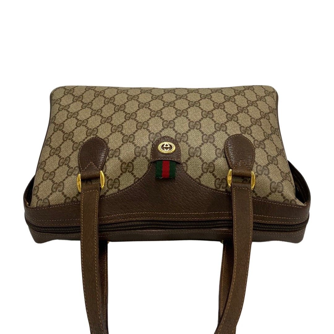 極 美品 GUCCI オールドグッチ グッチ シェリーライン GG ロゴ レザー