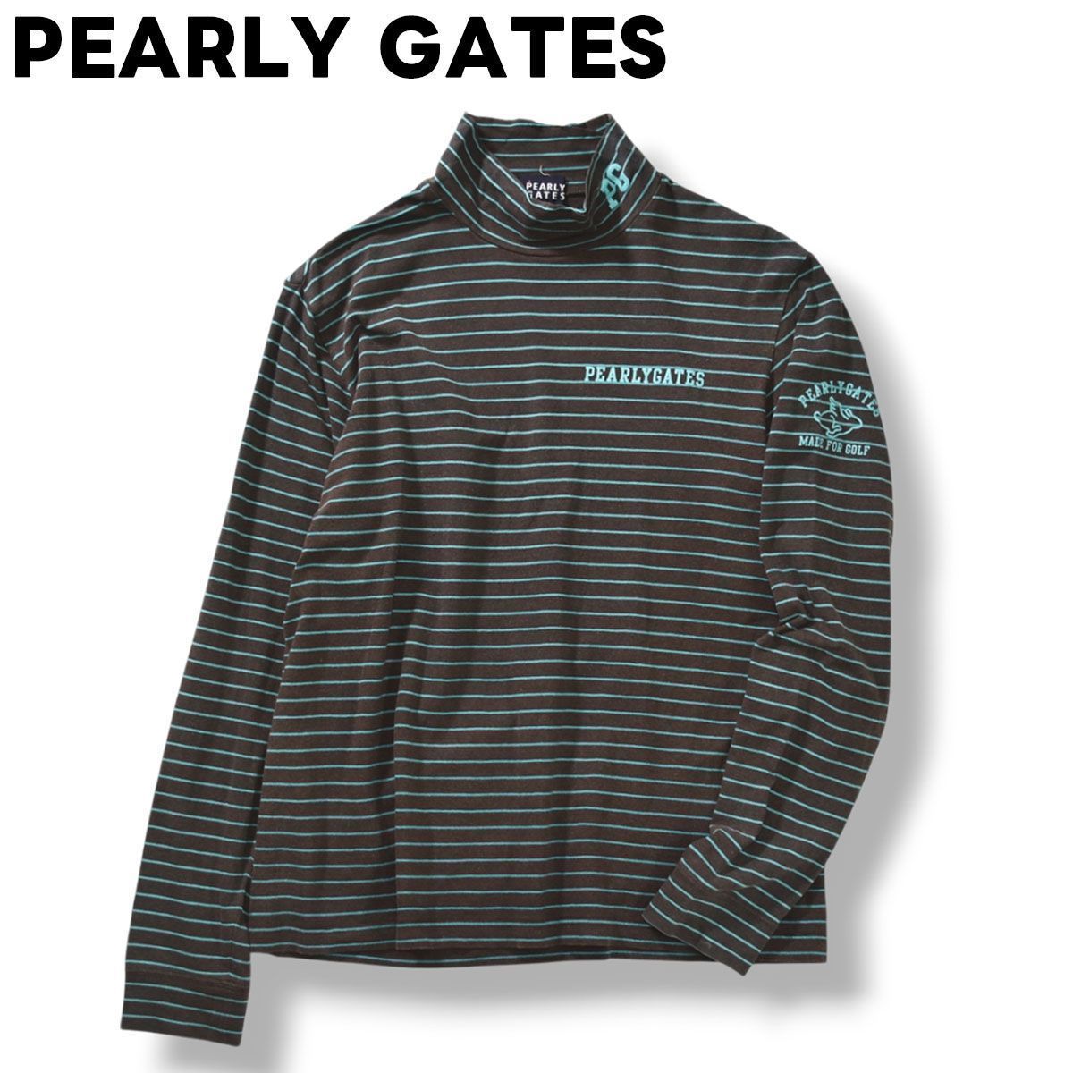 PEARLY GATES 長袖ストレッチモックネックシャツ　［日本製］ 日本製 パーリーゲイツ PEARLY GATES 長袖 Tシャツ モックネック