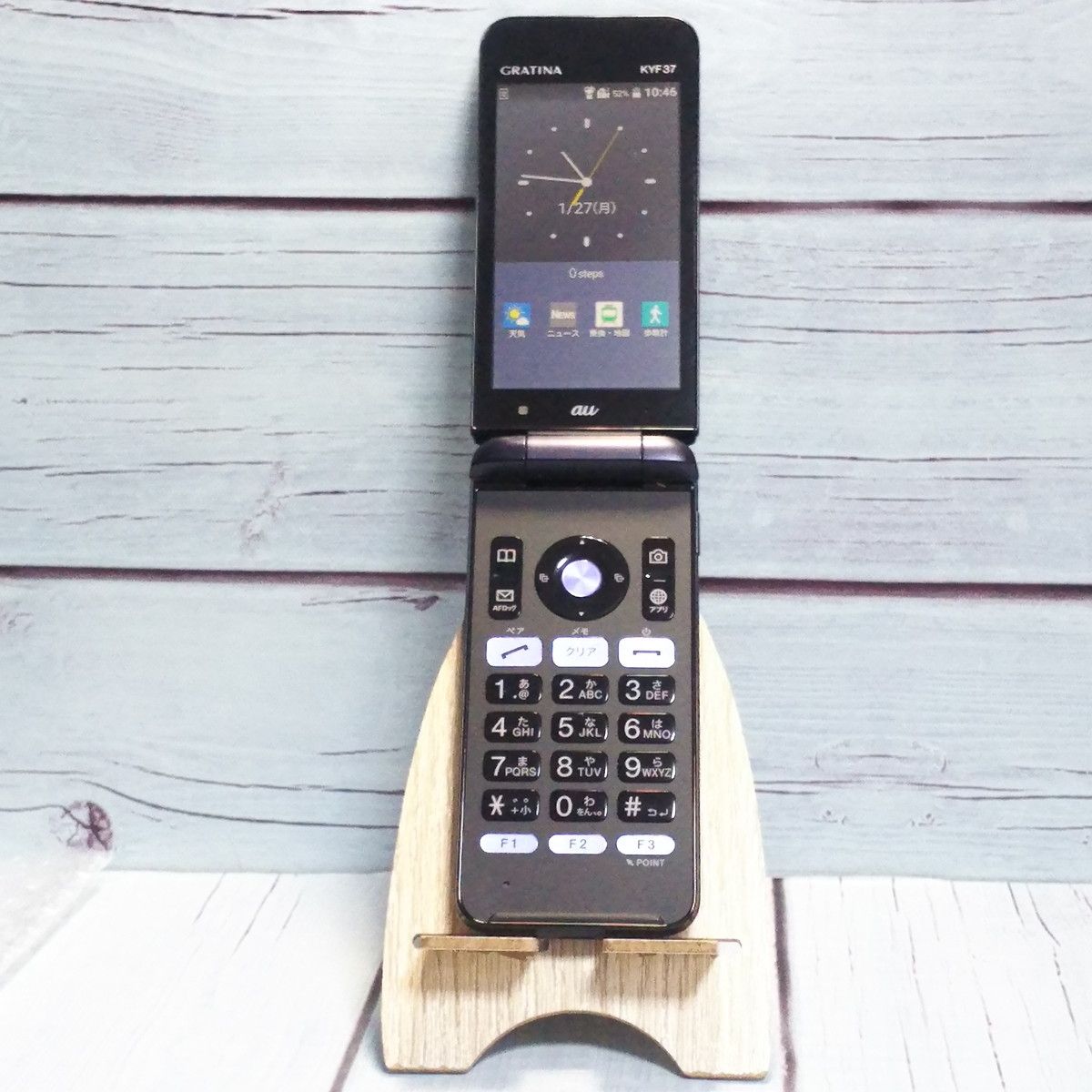 SIMロック解除済 新品・未使用 au GRATINA 4G 黒 KYF31 〇判定 新品未