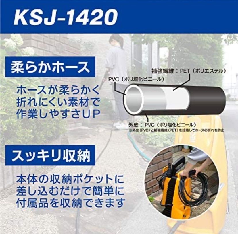 RYOBI リョービ 高圧洗浄機 KSJ-1420 - メルカリ