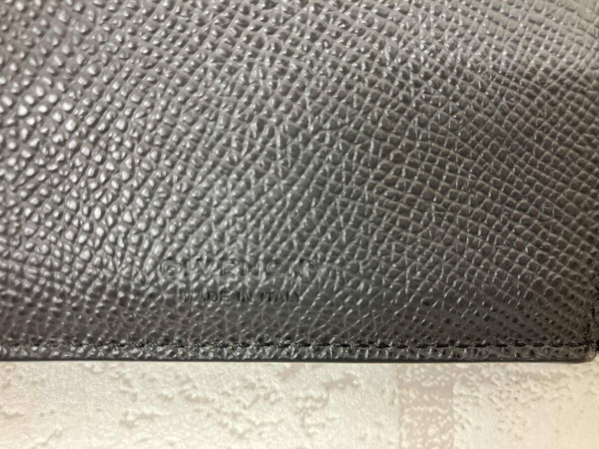 GIVENCHY ジバンシィ 二つ折り財布 小銭入れあり グレー レザー メンズ 状態要 CAMPINGPARCCENTRAL_COM