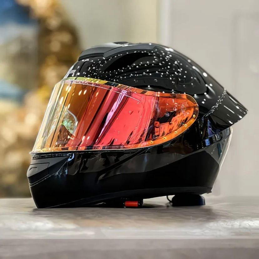 バイクヘルメット メンズ レディース兼用｜四季対応 おしゃれ フルフェイス ハーフヘルメット ミラーバイザー付き 安全帽 冬用 通気設計 BRIGHTFACE_UK