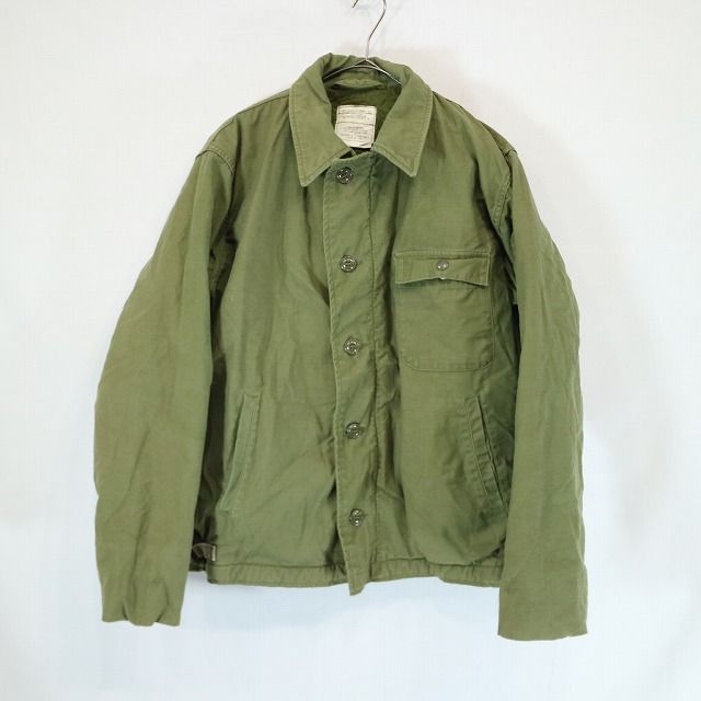 【入手困難】ミリタリー　L アメリカUSA軍　デッキジャケット　A2 80s 緑