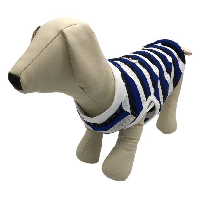 完成品 現品限り / 犬服 クール サマーニット タンクトップ 紺