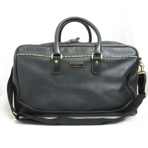 美品　バーバリーゴルフ　ボストンバッグ　2way ノバチェック バーバリーゴルフ ボストンバッグ 大容量 レザー ノバチェック 2way