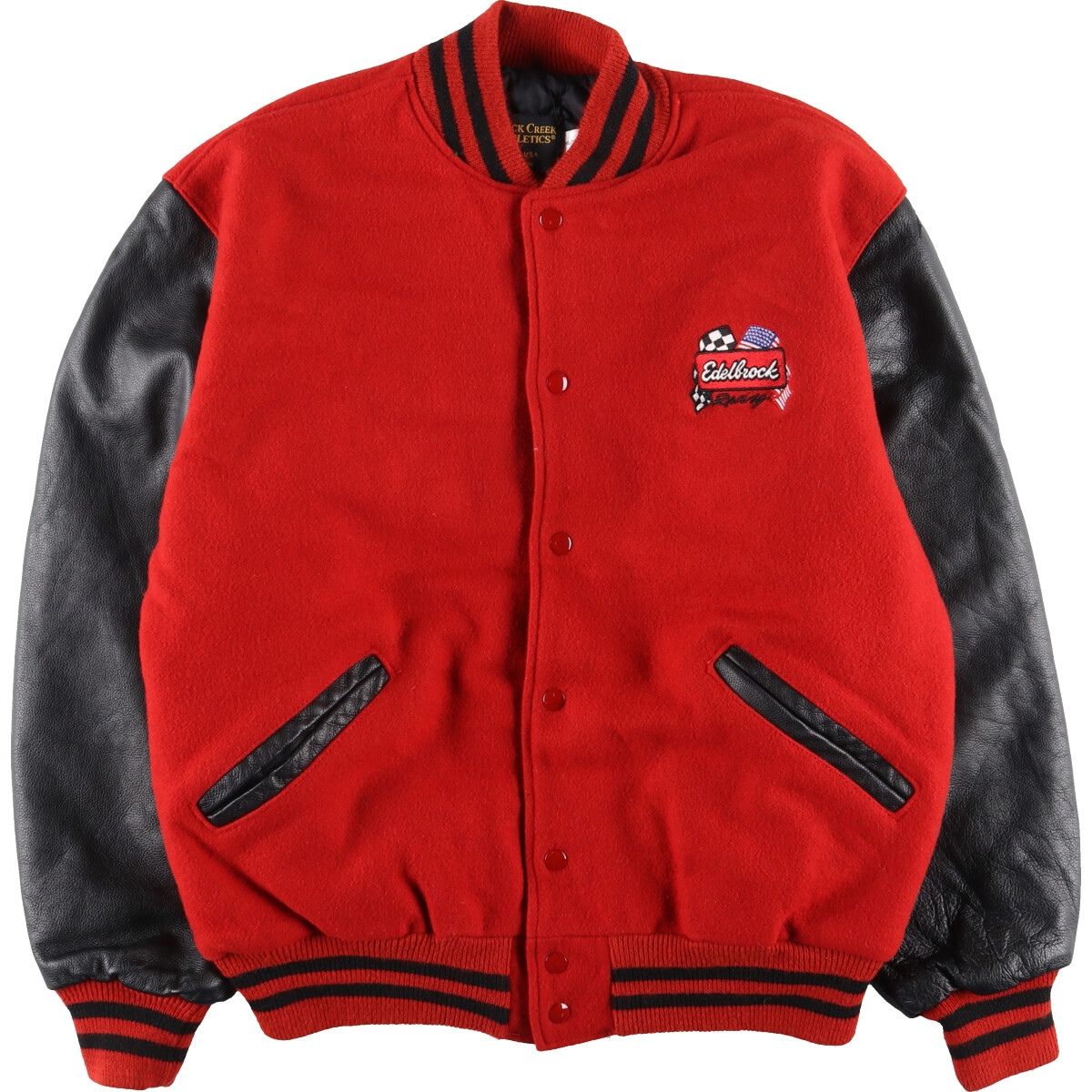 古着 90年代 ROCK CREEK ATHLETICS 袖革ウールスタジャン アワード 