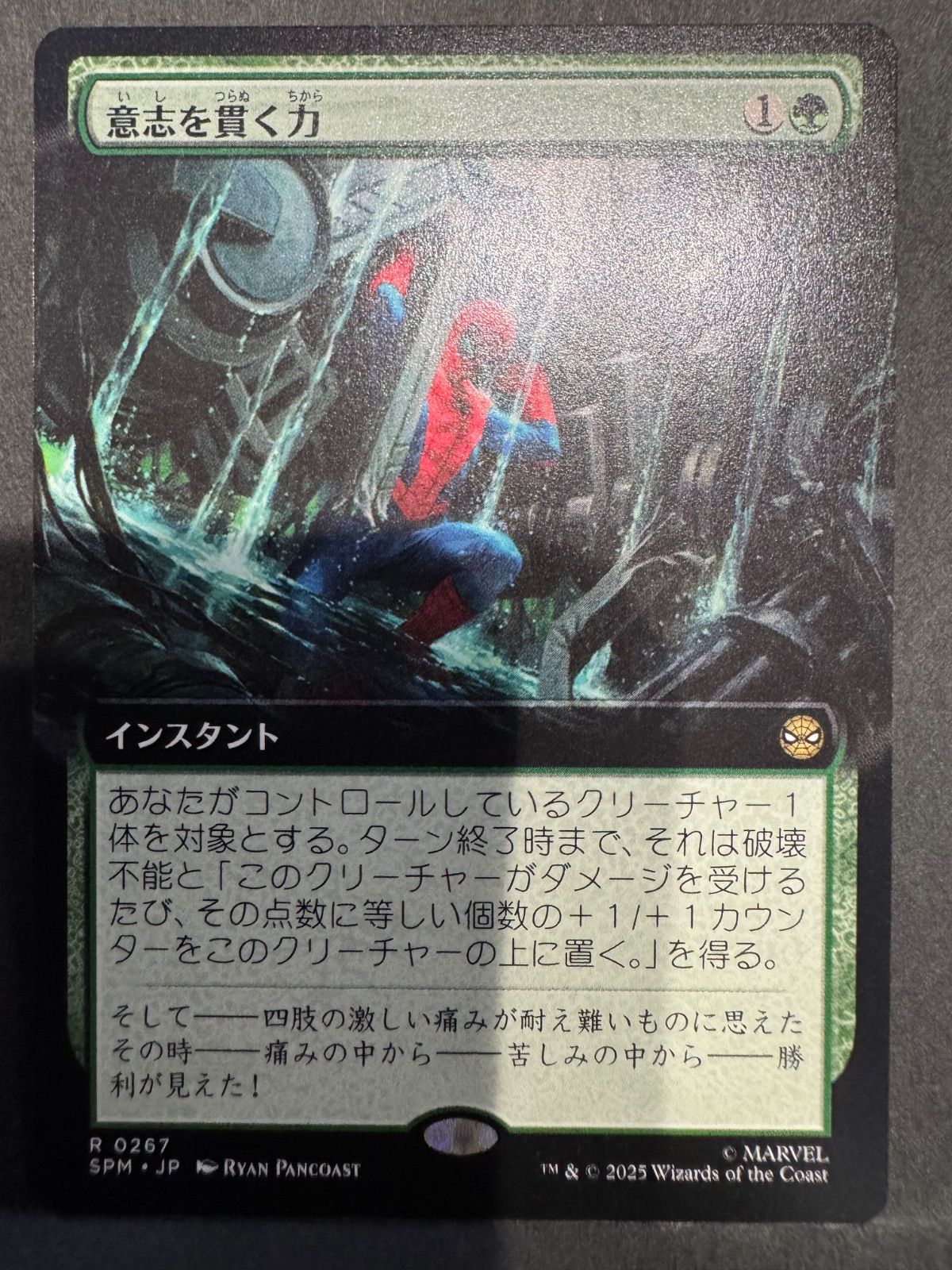 MTG 意志を貫く力 日本語 拡張アート SPM スパイダーマン