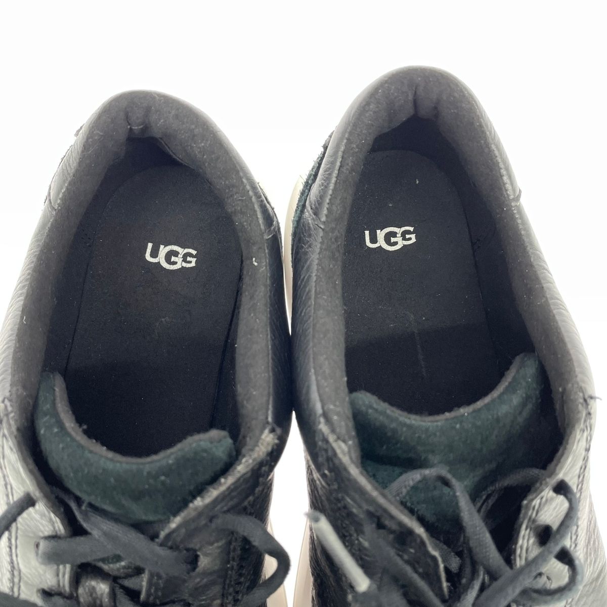 UGG アグ 表記サイズ:26 厚底 スニーカー ブラック レザー メンズ 