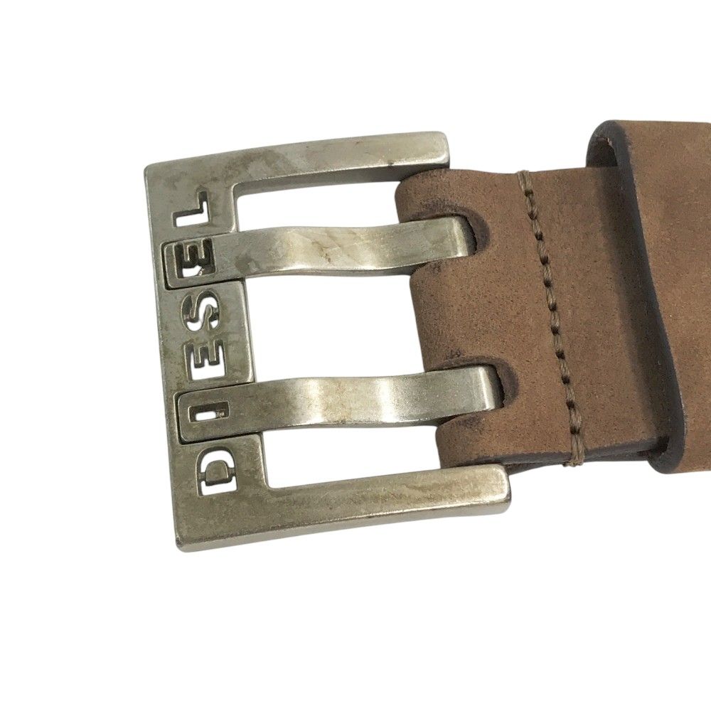 DIESEL ブラウンレザー ベルト 85/34 DIESEL ディーゼル レザーベルト ブラウン系 85/34 [240101414652] B