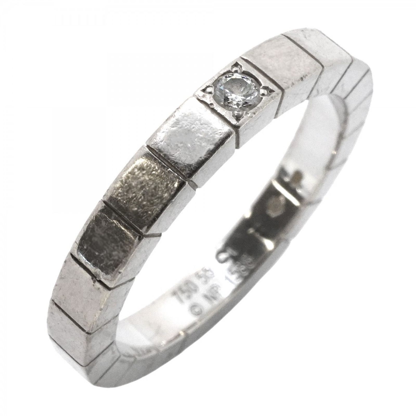 カルティエ(Cartier) カルティエ リング ラニエール 1PD K18WG ホワイトゴールド ダイヤモンド ＃55メンズ