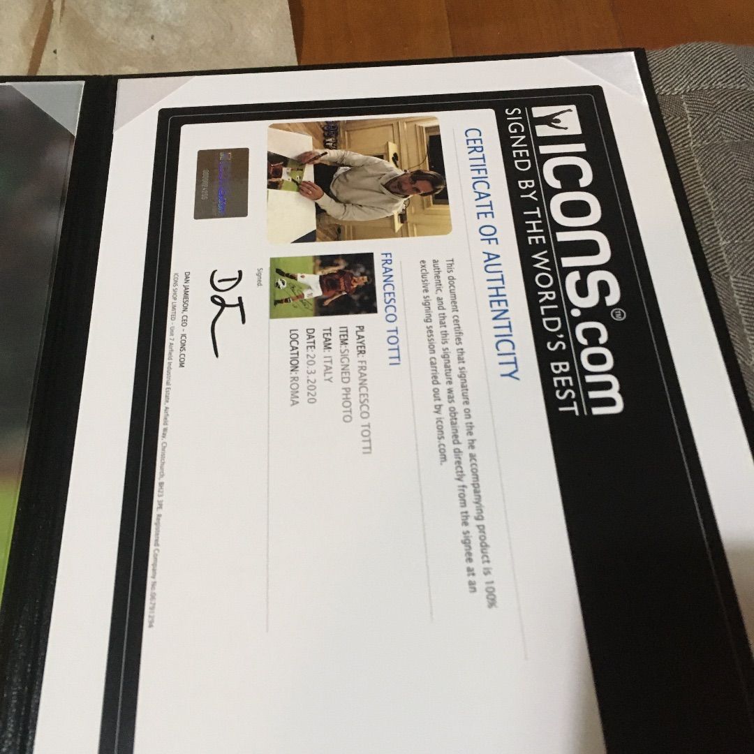 トッティ直筆サイン 証明書付き - メルカリ