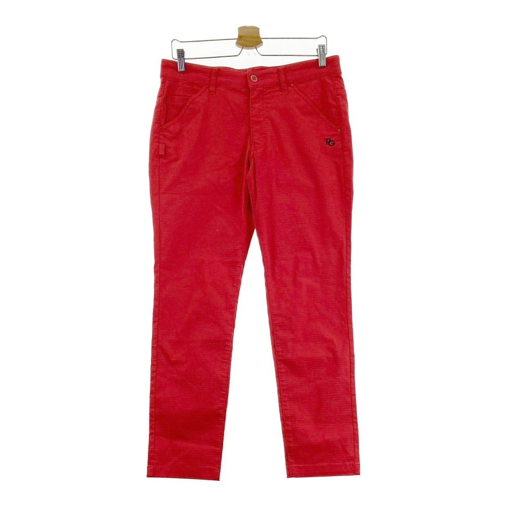 サイズ：4 PEARLY GATES パーリーゲイツ ストレッチパンツ 総柄 レッド