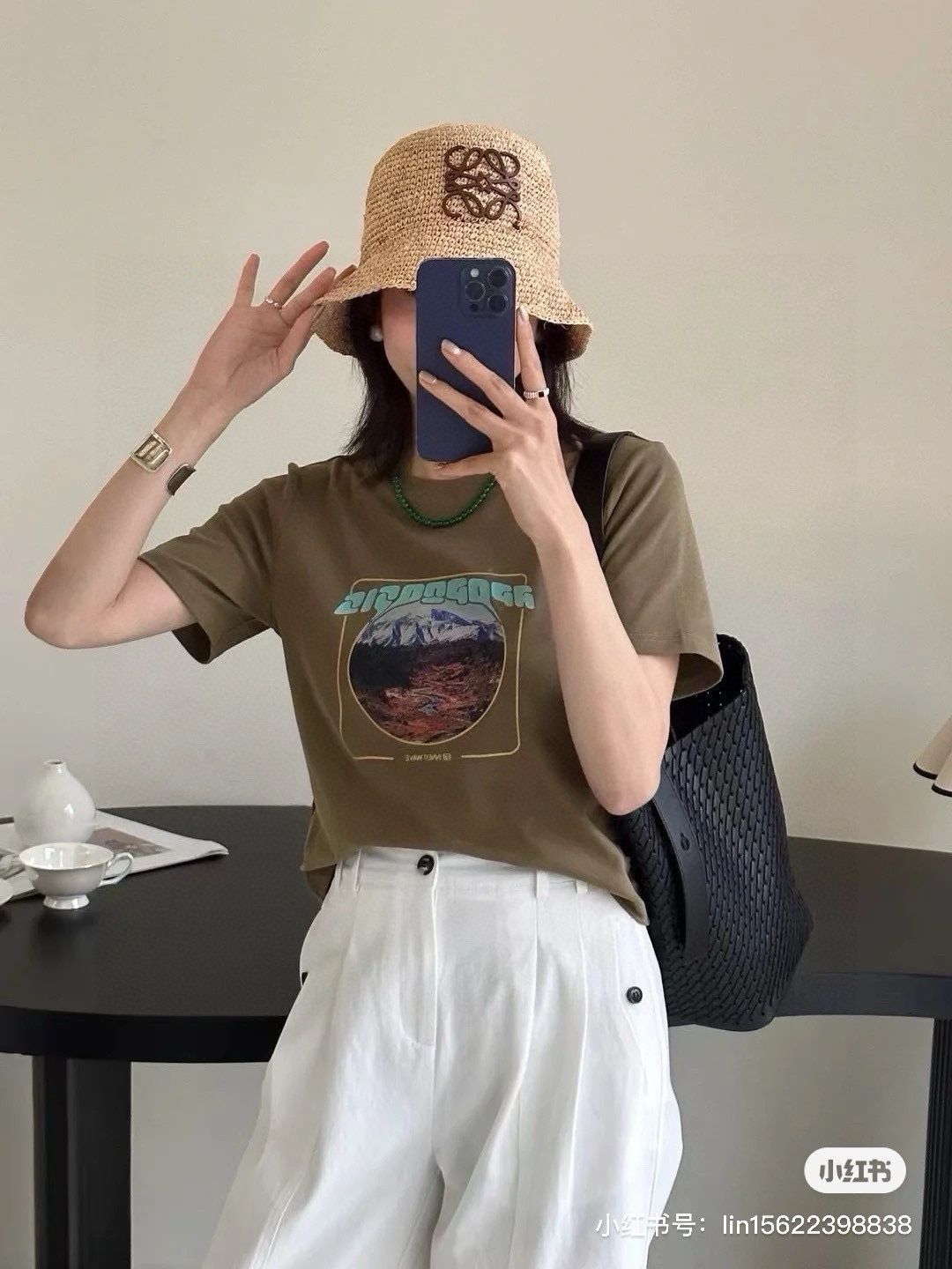 Loewe ロエベ のストローハット ラフィア素材 純手工製作 一般市場版ではない