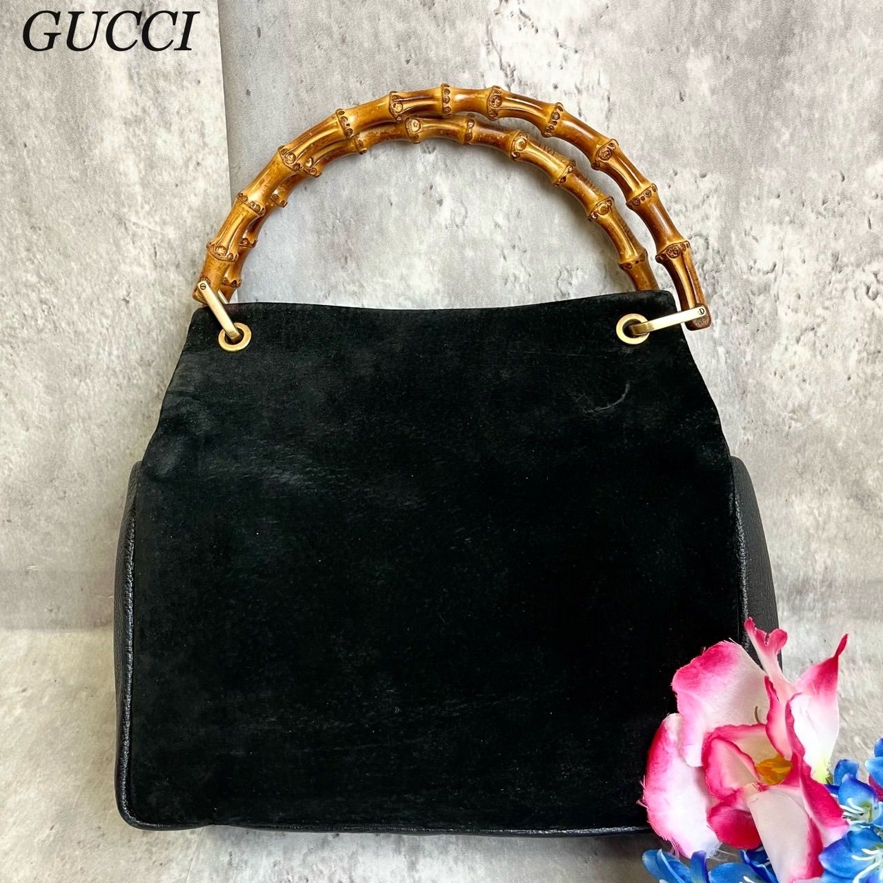 ✨良品✨ GUCCI グッチ ハンドバッグ トートバッグ バンブー ゴールド 