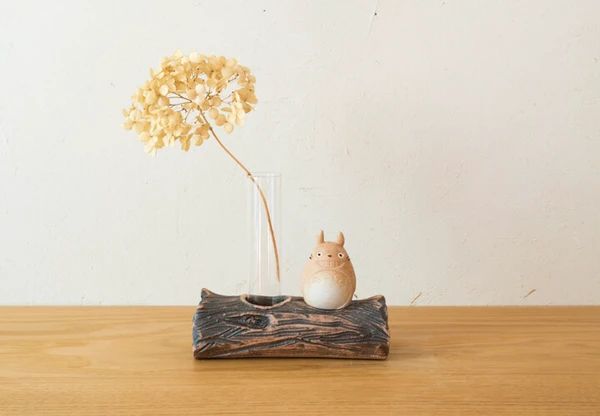 となりのトトロ 陶器 花瓶 信楽焼】スタジオジブリ となりのトトロ 一輪挿し 陶器 花瓶