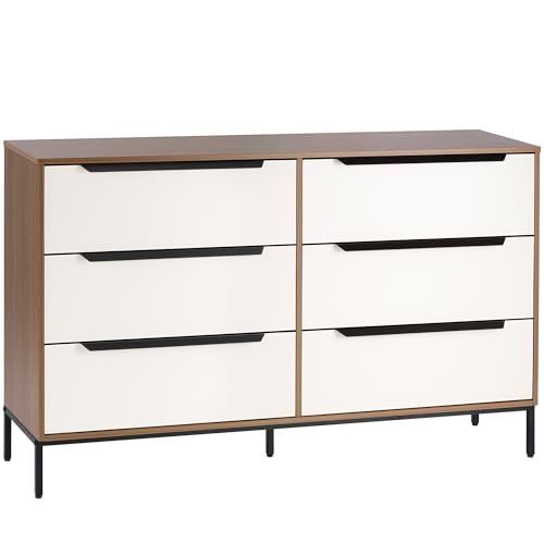 人気 LYNCOHOME 前板側板木製 チェスト タンス 収納 布製引き出し 大容量 リビング収納 オシャレ 衣類収納 洋服タンス 3段6杯 幅118 奥行30 高さ74cm