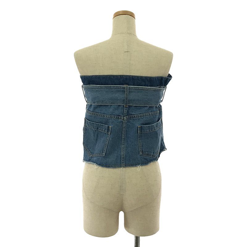 Maison Special / メゾンスペシャル | Multi Denim Wrap Belt マルチデニムラップベルト ビスチェ | F | インディゴ | レディース MAISON SPECIAL - Maison Special / メゾンスペシャル | Multi Denim