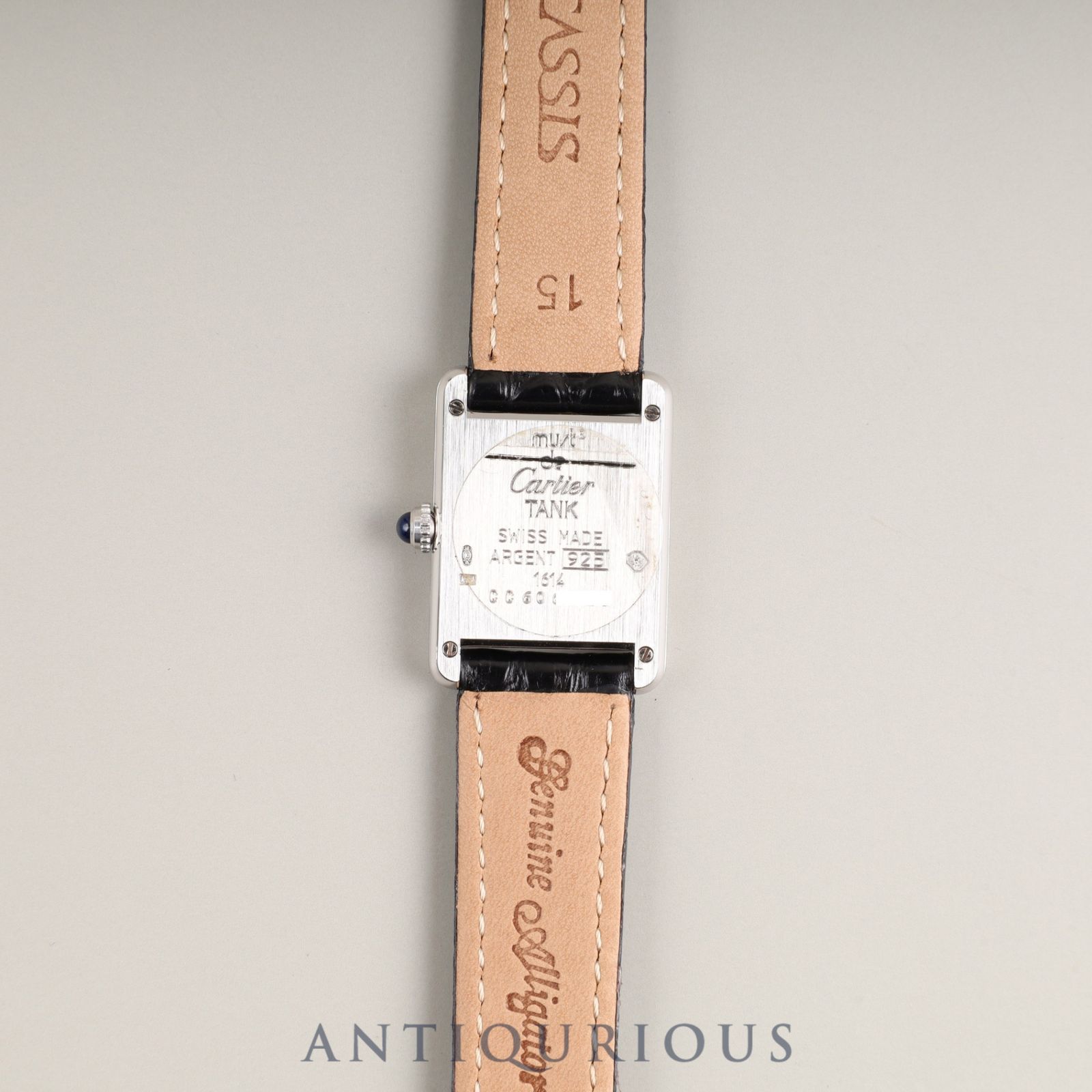 カルティエ マストタンク SM 1614 クォーツ Cal.057 SV925 革