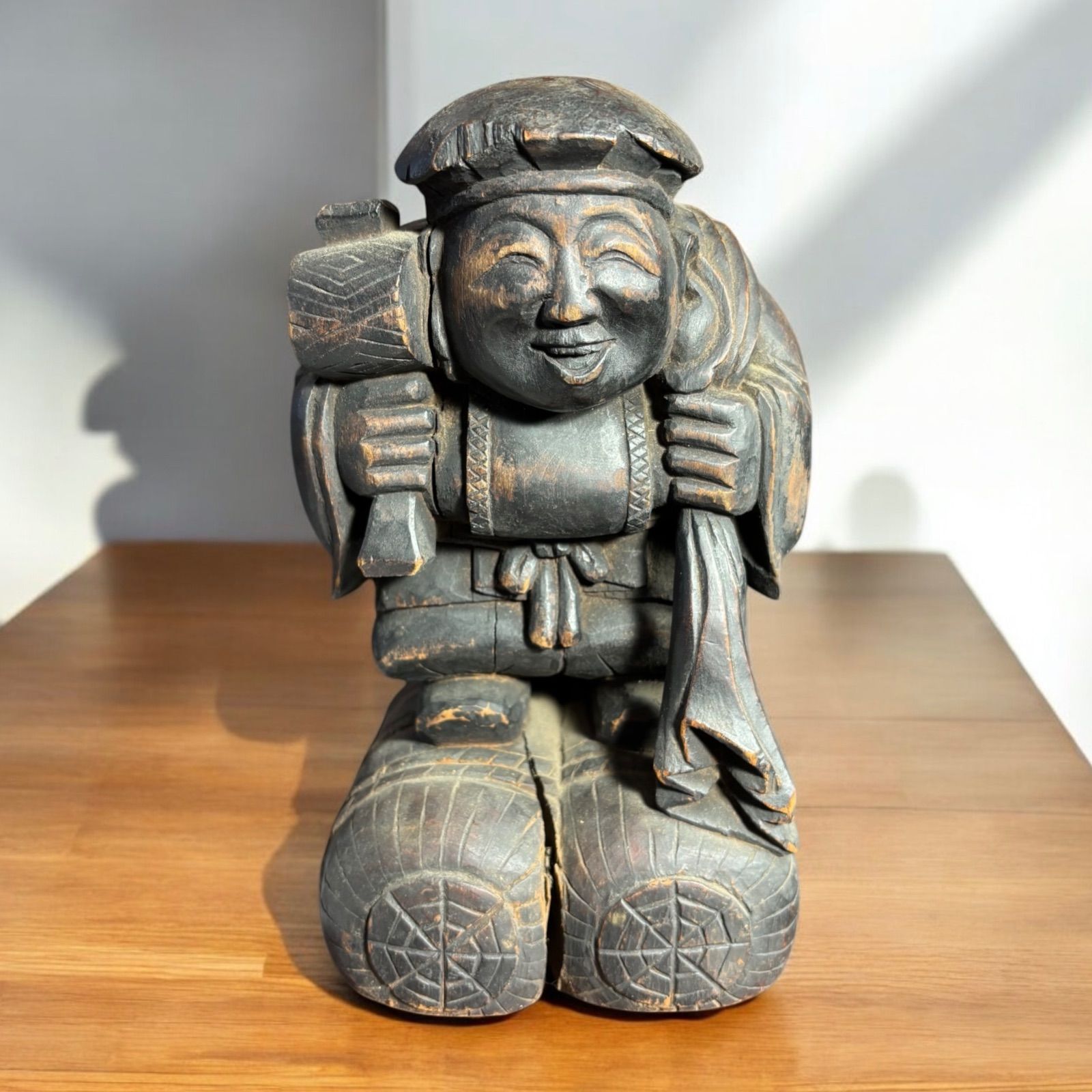 古い 土人形 大黒恵比寿 大黒様 恵比寿様 古美術 古道具 アンティーク 古い 土人形 大黒恵比寿 大黒様 恵比寿様 古美術 古道具