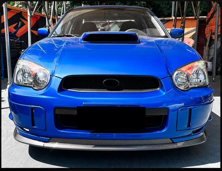 適用スバル インプレッサ WRX STI 04-05 カーボン調 フロントリップ スポイラー エアロ パーツ 外装 ドレスアップ
