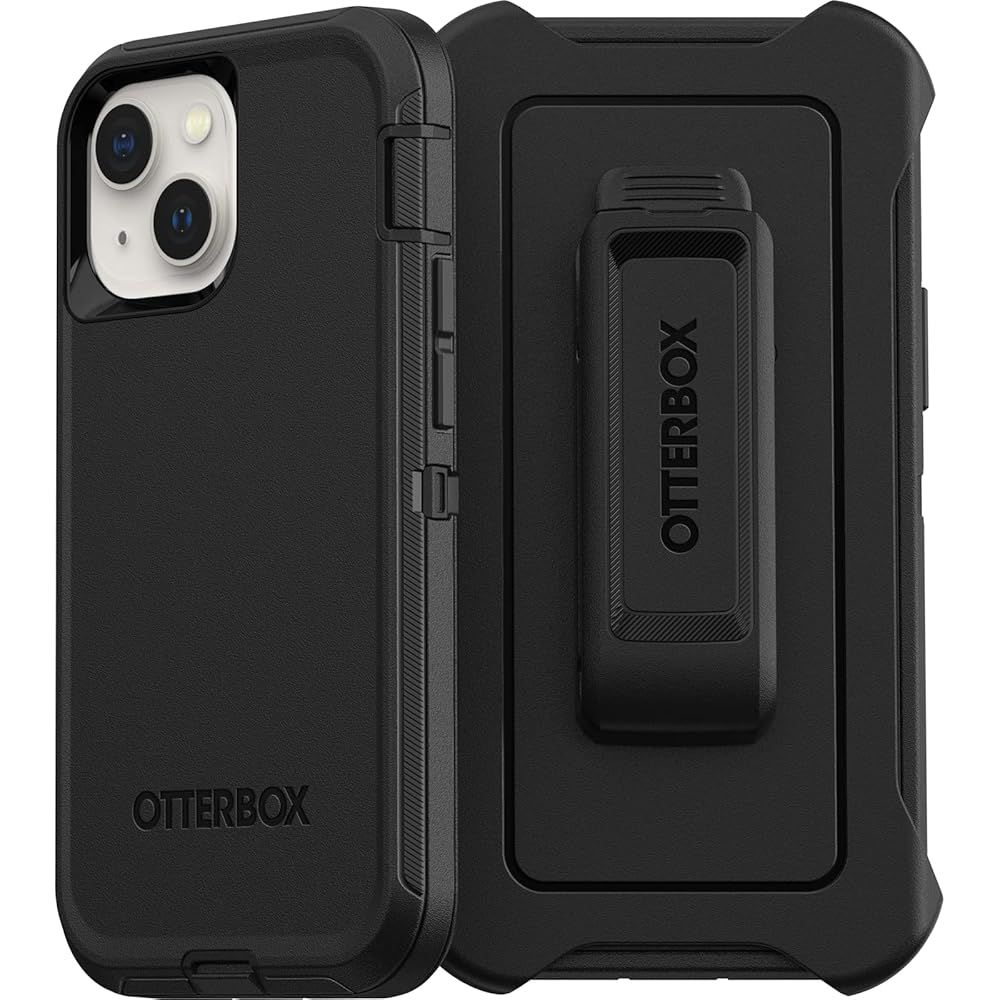 OtterBox iPhone 13 mini - iPhone 12 mini ディフェンダーシリーズケース - ブラック 頑丈 丈夫 ポート保護 ホルスタークリップキックスタンド付き