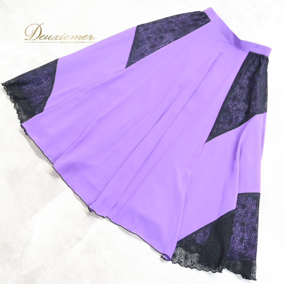 【美品 日本製社交ダンス衣装】ワンピース ドレス PAPILLON パピヨン 美品 日本製 社交ダンス衣装】Papillon パピヨン ラテンドレス