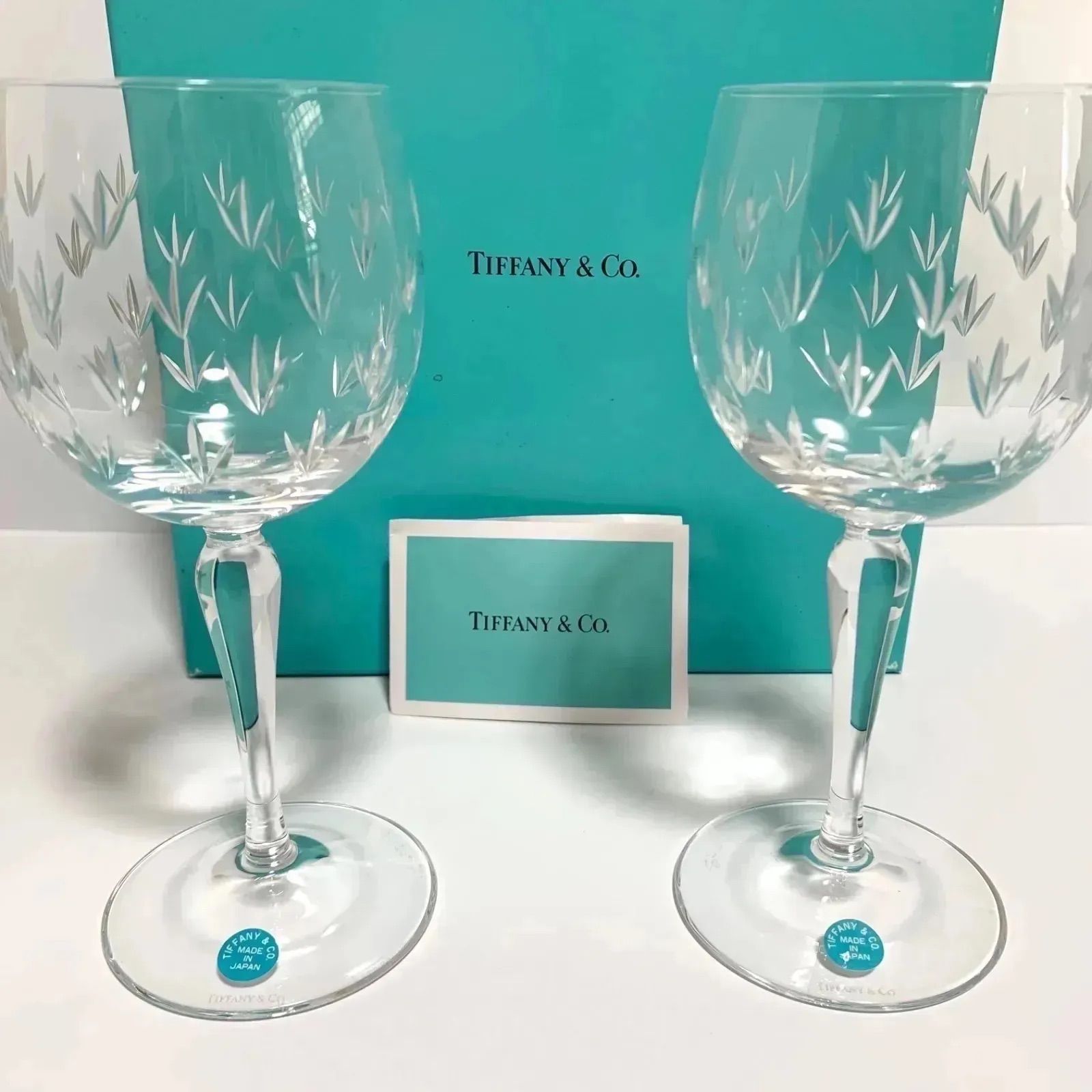 TIFFANY&Co. フローレット ワイングラス 2客セット ｶﾞﾗｽ 新品 www